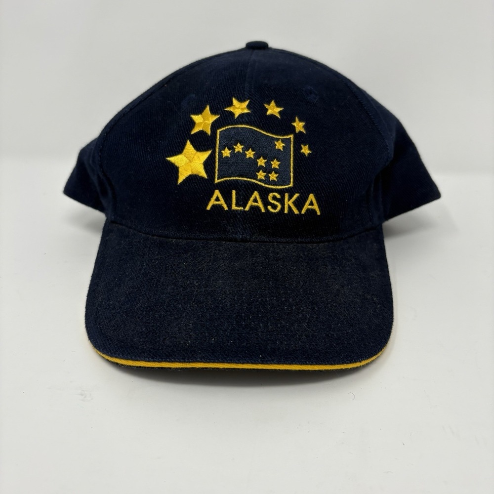 Alaska Strapback Baseball Cap Blue One Size Adjustable Embroidered Arctic Circle
